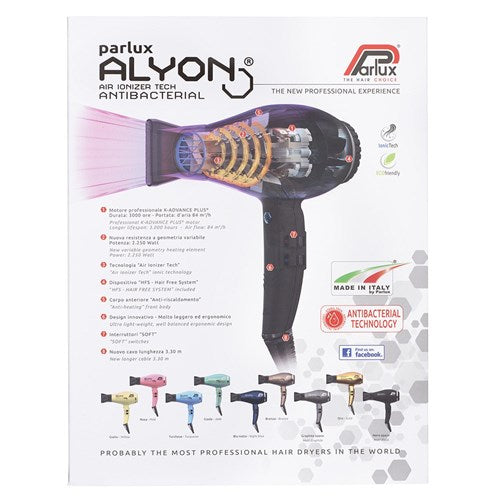 Parlux Alyon Air Ionizer Tech Hair Dryer Black