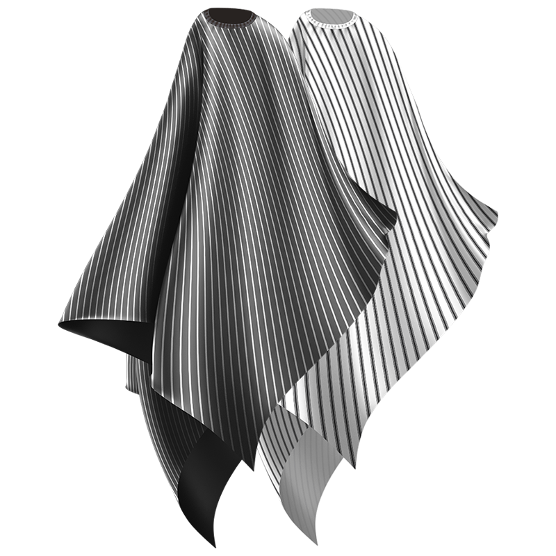 Wahl 3134 Lightweight Cape in Grey with White Stripes