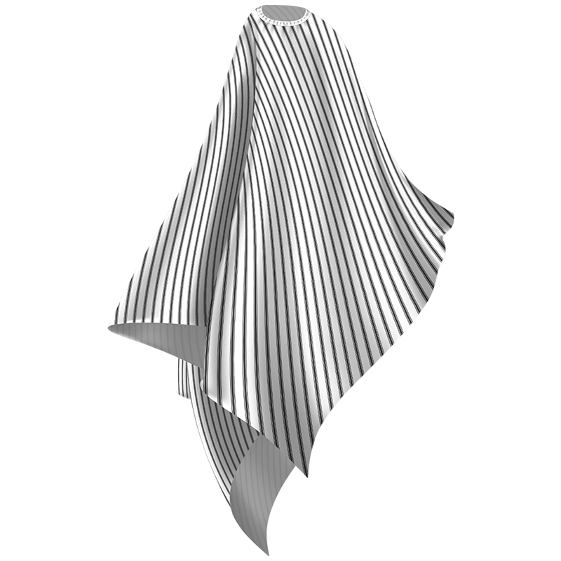 Wahl 3134 Lightweight Cape in White with Grey Stripes