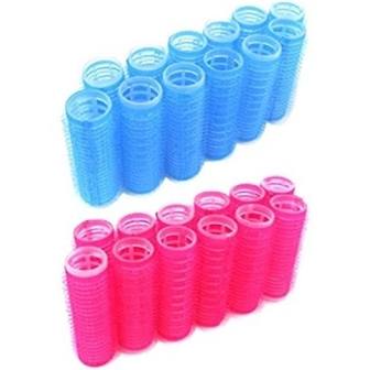 Rollers Blue Velcro 28mm 6pack