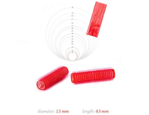 Rollers Red Velcro AMW 13mm 6pack